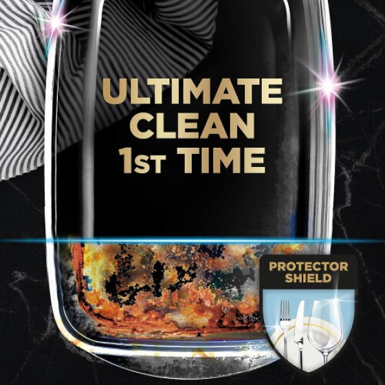 Finish Ultimate Infinity Shine Tablet Pencuci Piring dalam Jumlah Besar, Aroma: Lemon, Ukuran: 100 Tablet Pencuci Piring, Untuk Pembersihan Maksimal dan Kilau Berlian, Kemasan dapat berbeda.